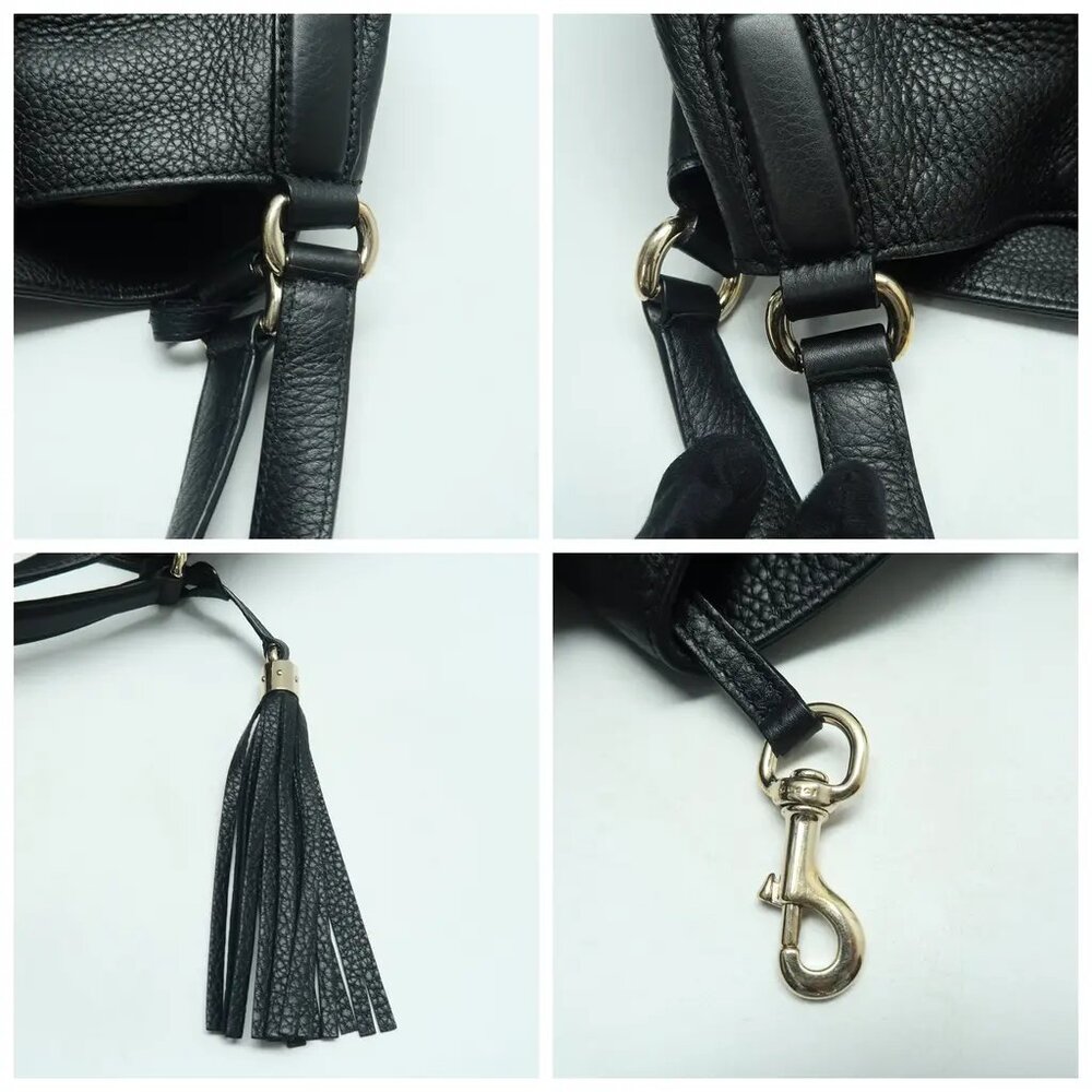 GUCCI Soho Black Leather Tote 818-041825 - Picture 7 of 12